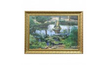 กรอบรูปภาพสีน้ำมันธรรมชาติสีเขียว